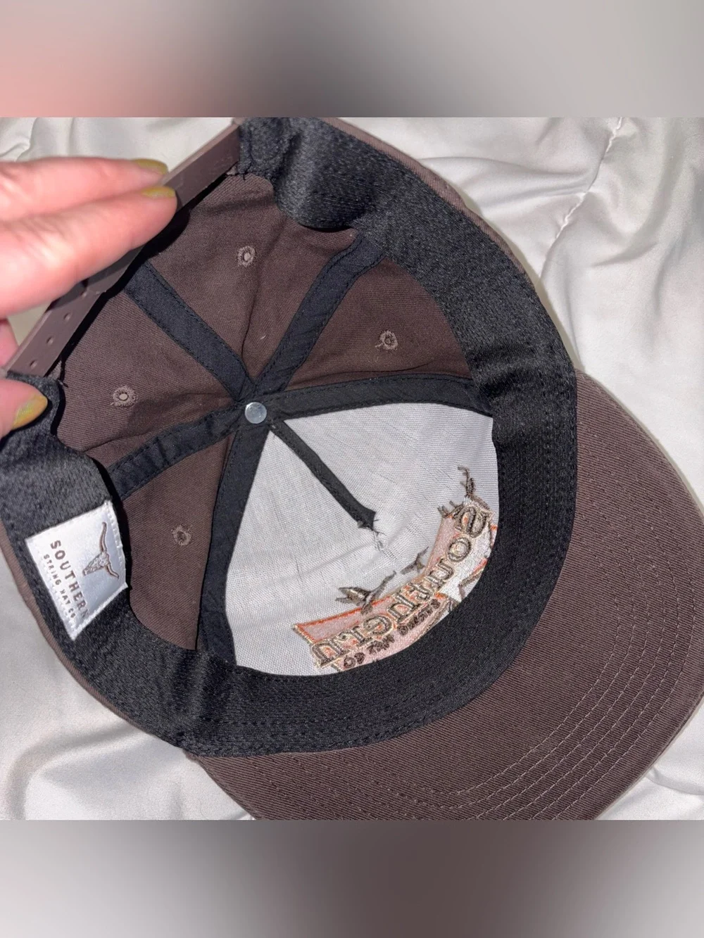 Southern String Hat Co Brown Adjustable Snapback Hat Men Outdoor Hunting